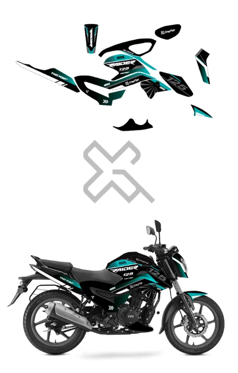 Nitro Edition Full Body Sticker Compatible with Raider 125 | Raider 125 Sticker Made In Premium Matte Vinyl With FPF (Fade Protection Film), Water proof, Precut Sticker, Pack Of 1